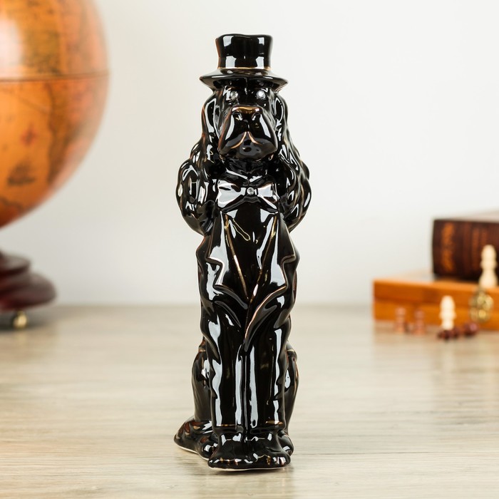 Копилка "Собака Барон", глянец, чёрный