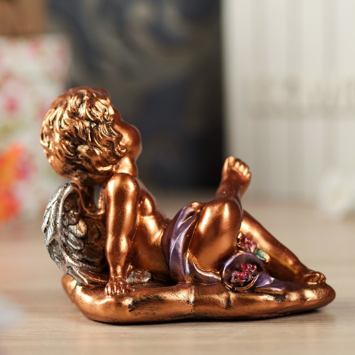 Статуэтка "Ангел на облаке", бронза, цветная