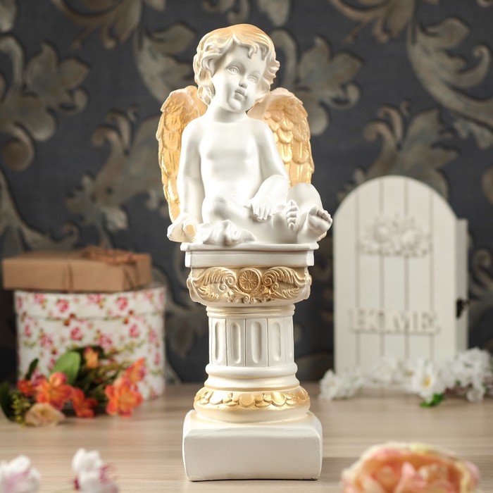 Статуэтка "Ангел на колонне", позолота