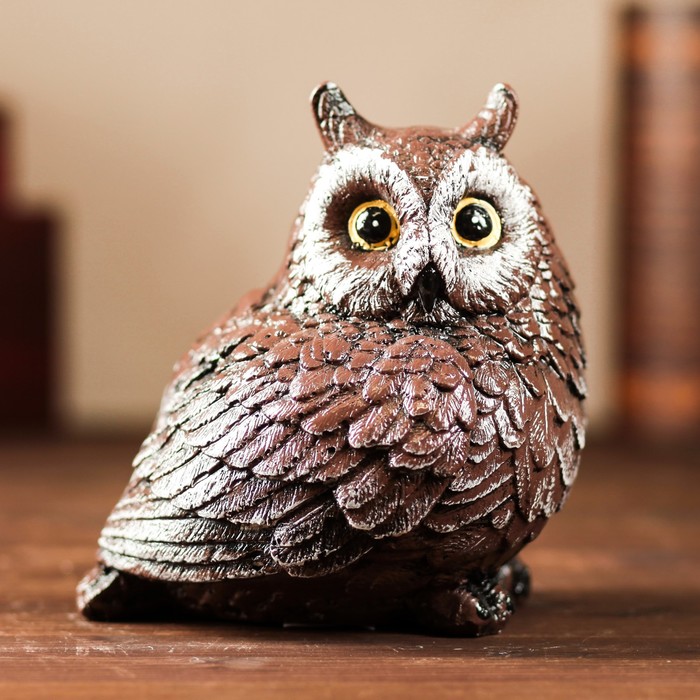 Садовая фигура "Сова Люся", рисованная, 17 см