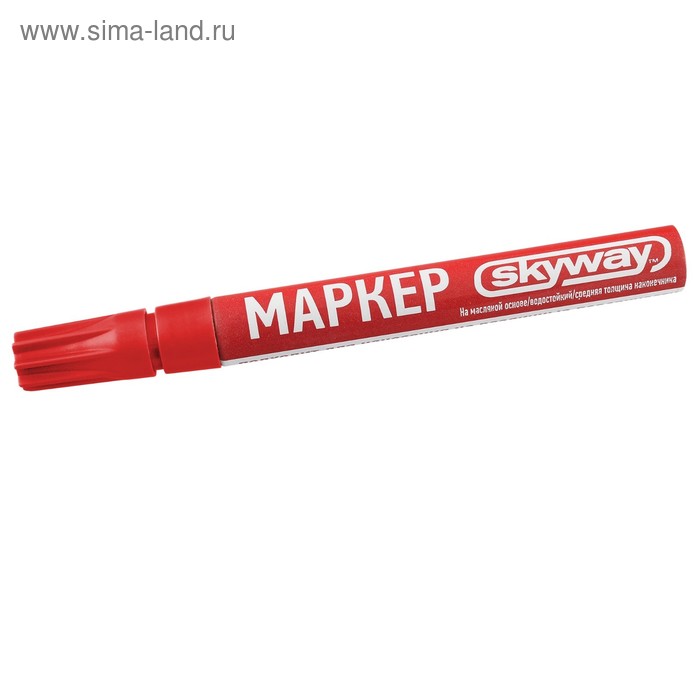 фото Маркер-карандаш skyway, от сколов и царапин,наконечник из фетра, красный