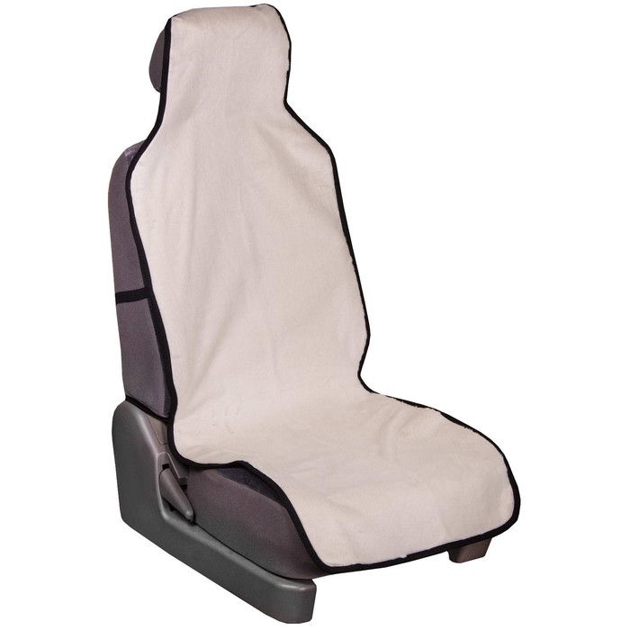 Накидка на сиденье SKYWAY ARCTIC, искусственный мех, бело-бежевый