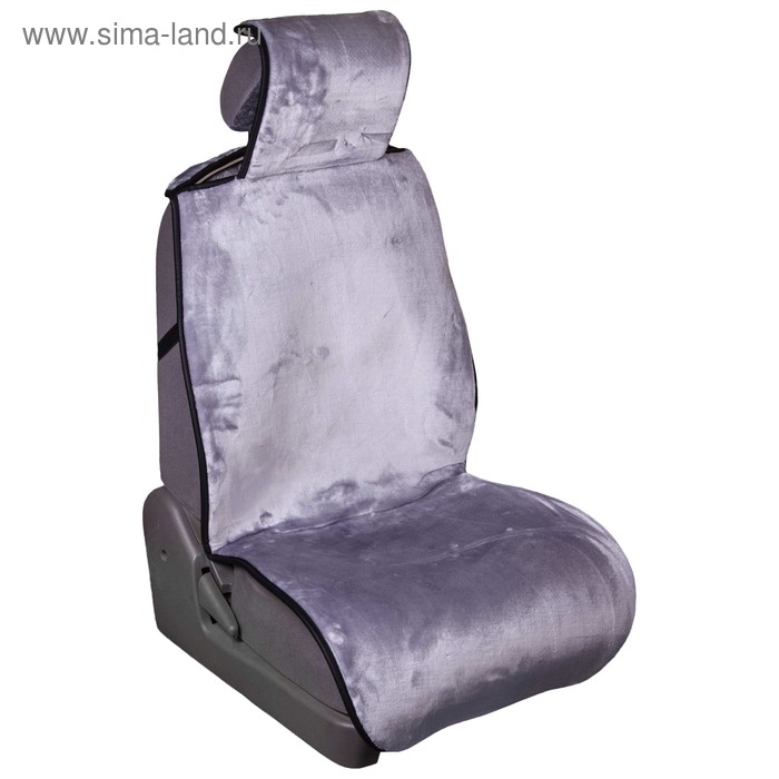 фото Накидка на сиденье skyway arctic, искусственный мех, серый, 5 предметов