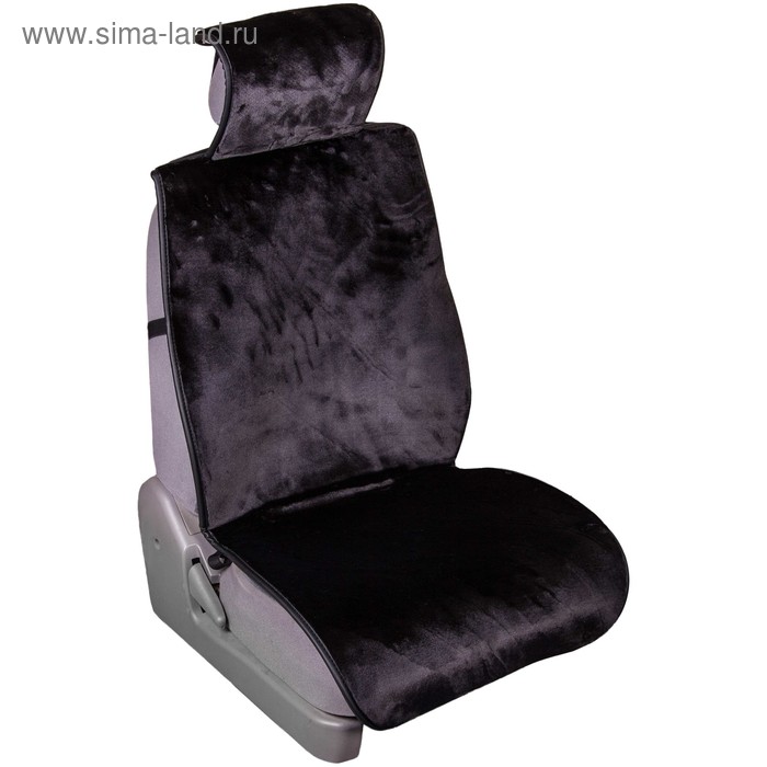фото Накидка на сиденье skyway arctic, искусственный мех, черный, 5 предметов