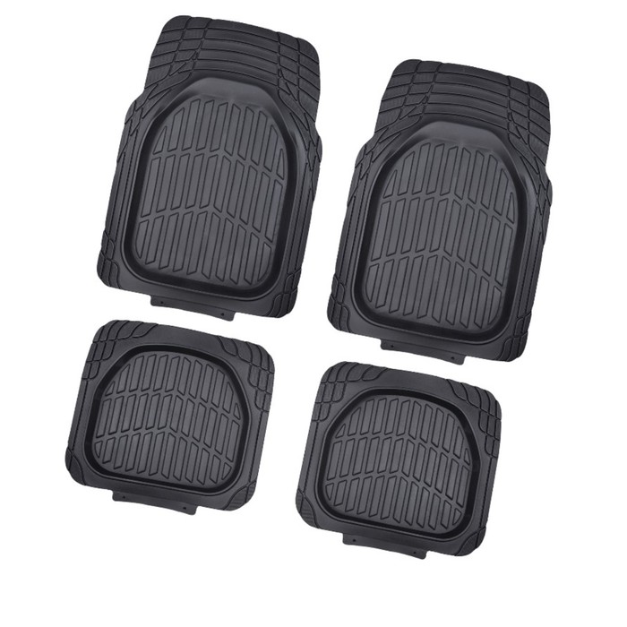 Коврик салона SKYWAY Rain-6, 76х54 см, 51х46,5 см, полиуретановый, черный, набор 4 шт.