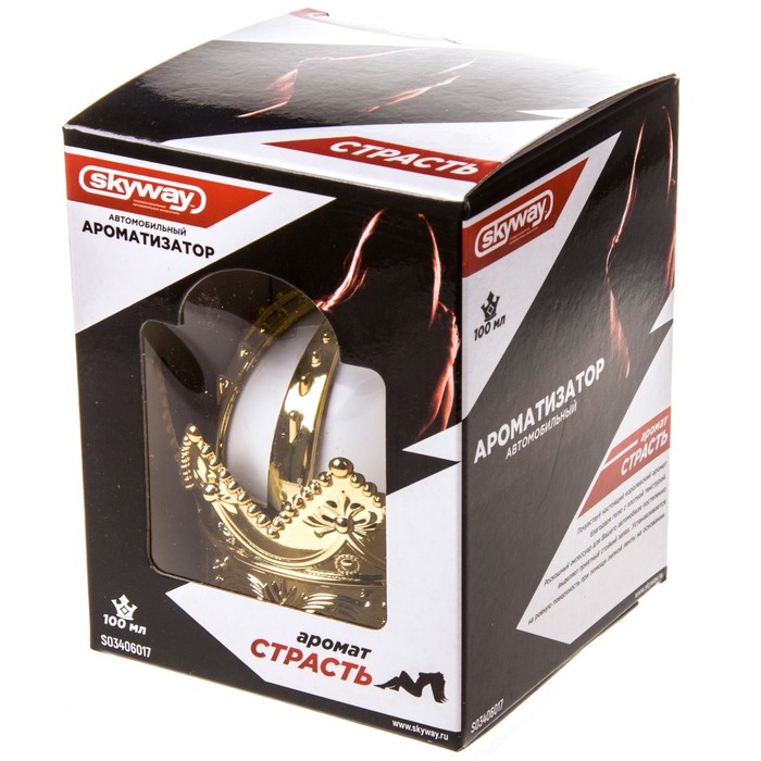 Ароматизатор SKYWAY, на панель, гелевый, Корона Страсть