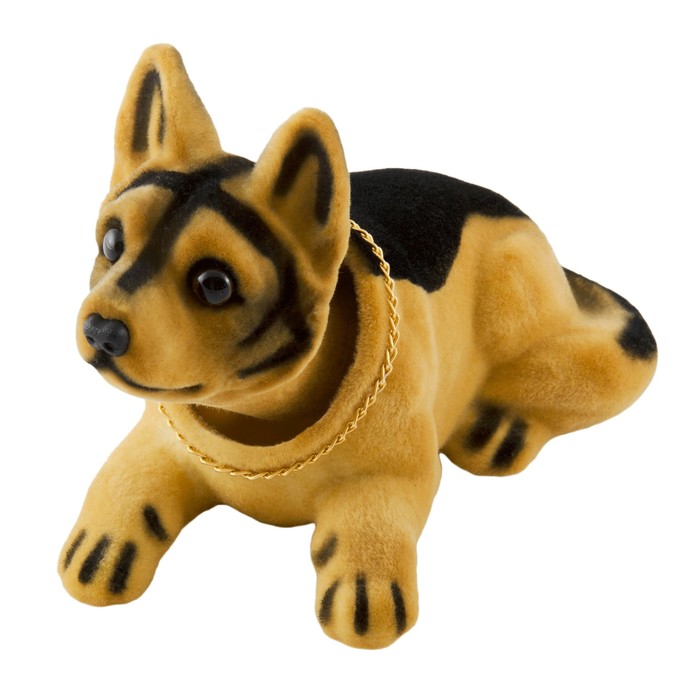 Собака большая в машину с освежителем SKYWAY "Лимон", овчарка, 16х8х10,5 см