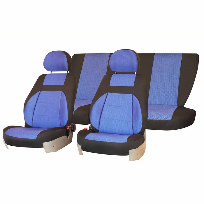 Чехлы сиденья SKYWAY ГАЗ-3110 1997-2008, жаккард, 12 предметов, синий