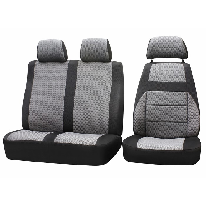 Чехлы сиденья SKYWAY ГАЗель Бизнес, 2010-н.в., жаккард, 7 предметов, черно-синий
