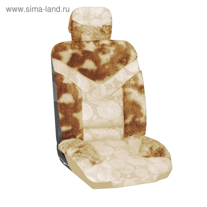 Чехлы сиденья Skyway ARCTIC, искусственный мех, 2 предмета, коричневый цена и фото