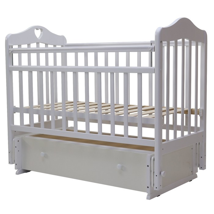 Кроватка детская "ОЛИВИЯ"-7 универ.маятн/ящ., 119 х 60 см (белый)