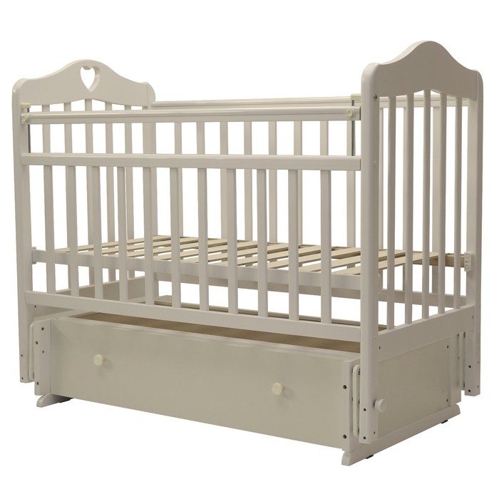 Кроватка детская "ОЛИВИЯ"-7 универ.маятн/ящ., 119 х 60 см (слон. кость)