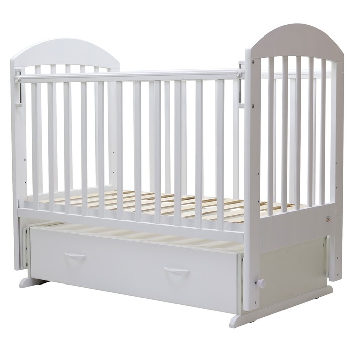 Кроватка детская "ДАРИНА"-6 маятн/ящ, 120 х 60 см (белый)