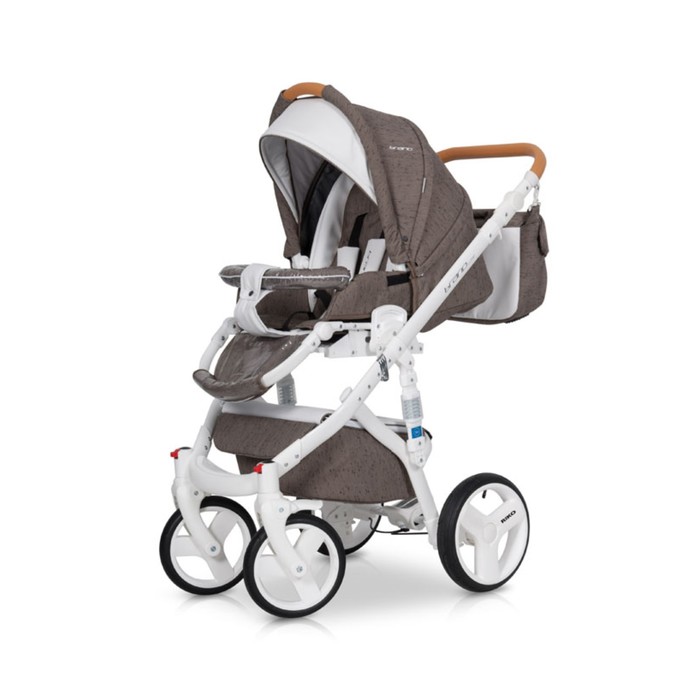 Коляска 3 в 1 BRUNO LUXE (Riko) 01 Mocca (коричневый)
