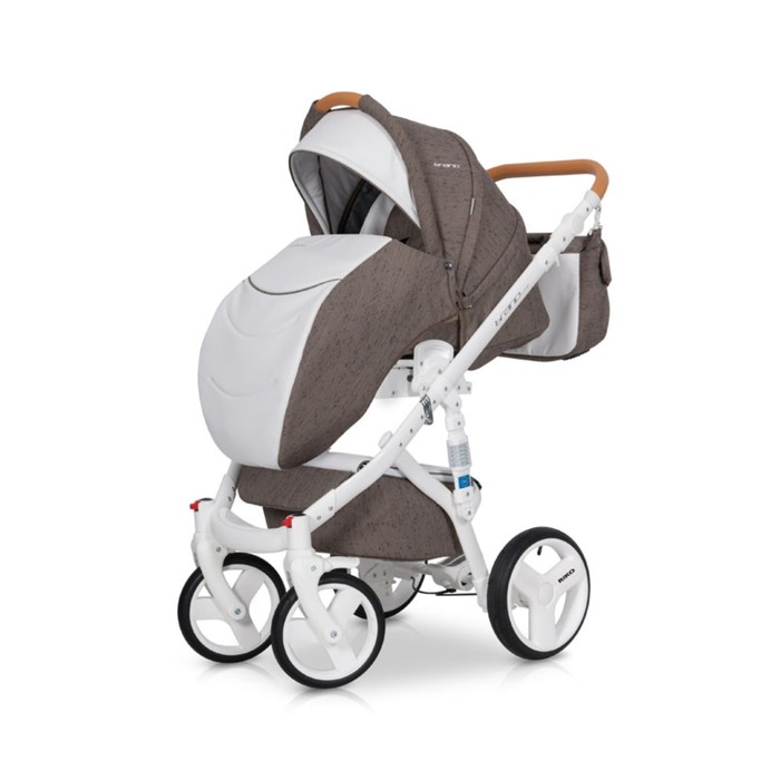 Коляска 3 в 1 BRUNO LUXE (Riko) 01 Mocca (коричневый)