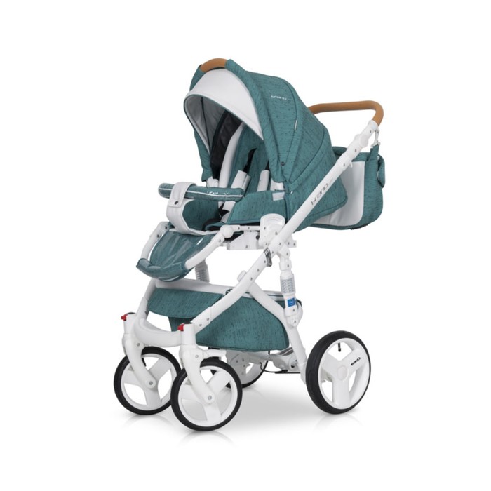 Коляска 3 в 1 BRUNO LUXE (Riko) 03 Malachite (бирюза)