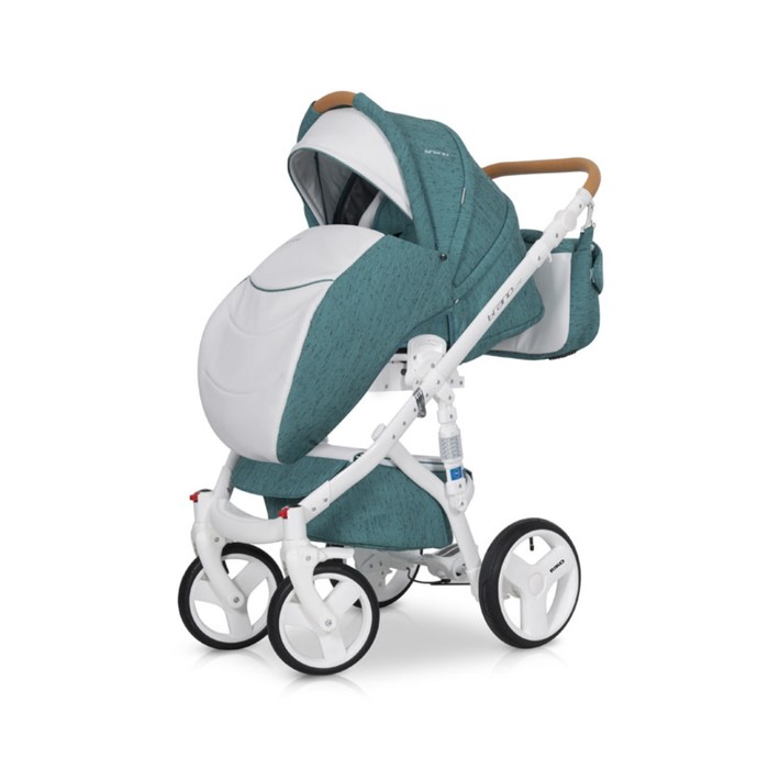 Коляска 3 в 1 BRUNO LUXE (Riko) 03 Malachite (бирюза)