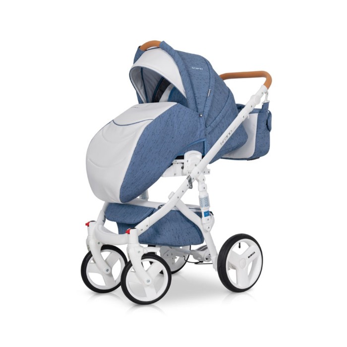 Коляска 3 в 1 BRUNO LUXE (Riko) 04 Denim (синий)