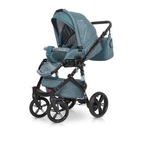 

Коляска 3 в 1 Bruno natural, RIKO, цвет морской