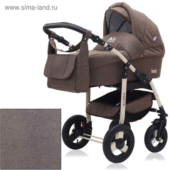 Коляска 2 в 1 Fenix Prime BartPlast 05 коричневый лен 21549₽