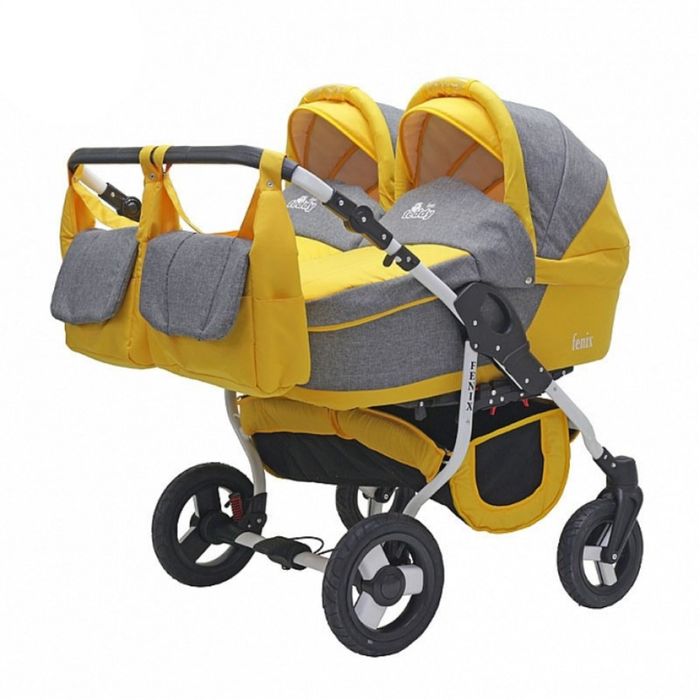 Коляска FENIX DUO (BartPlast) 07 серый-желтый