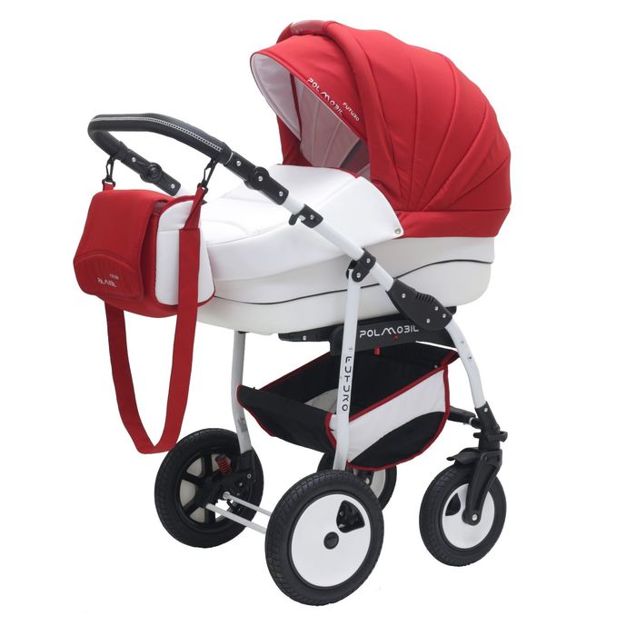 Коляска FUTURO  (Polmobil) 01 красный-белый