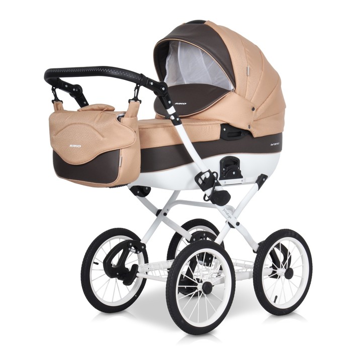 Коляска  BRANO ECCO Prestige (Riko) 12 бежевый-коричневый
