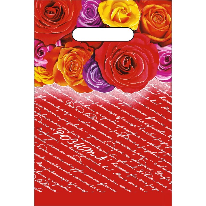 Пакет "Розита", полиэтиленовый с вырубной ручкой, 20 х 30 см, 30 мкм