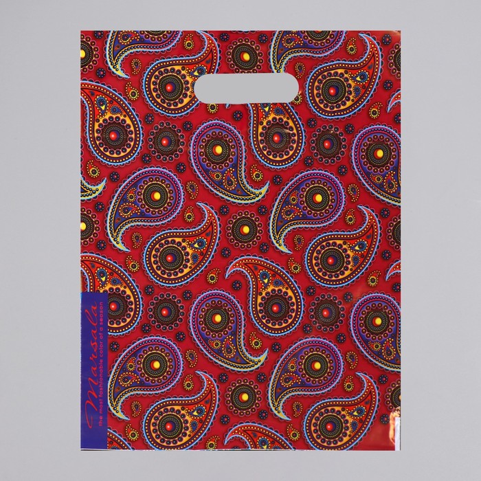 Пакет "Марсала", полиэтиленовый с вырубной ручкой, 30 х 40 см, 35 мкм