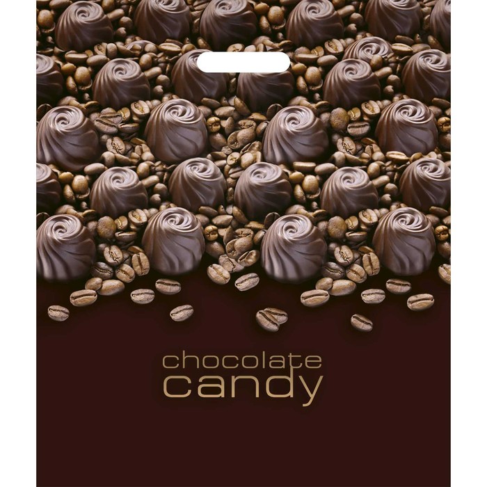 Пакет "Конфеты", полиэтиленовый с вырубной ручкой, 40 х 47 см, 45 мкм