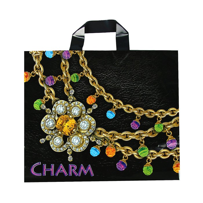 Пакет "Шарм", полиэтиленовый с петлевой ручкой, 37 х 31 см, 85 мкм