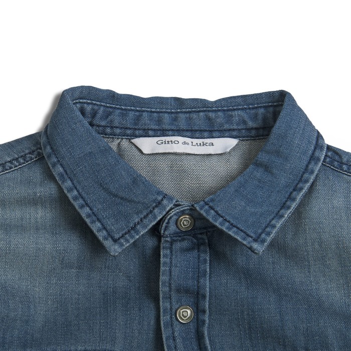 Сорочка для мальчика, рост 122-128 см, цвет синий AW16-17-CBN-BSH-230