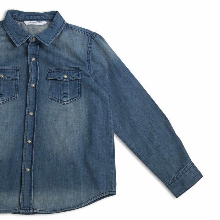 Сорочка для мальчика, рост 98-104 см, цвет синий AW16-17-CBN-BSH-230