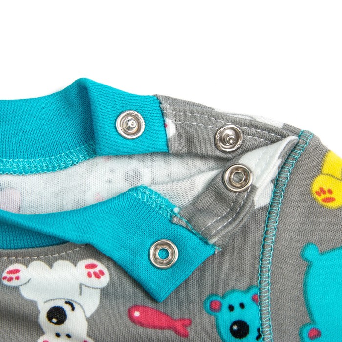 Пижама c манжетами для мальчика, рост 128 см, цвет Мишки U070111Y128