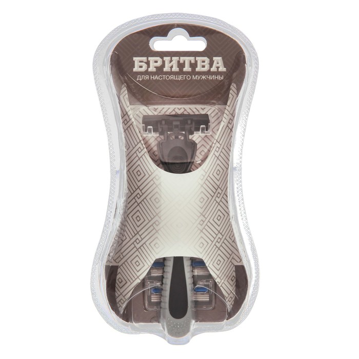 Подарочный набор "Будь первым всегда и везде": гель для душа, шампунь, бритва, мочалка в пластиковой подставке