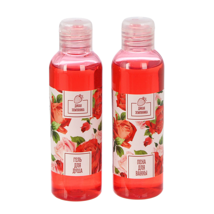 Подарочный набор "Любимой бабушке": гель для душа и пена для ванн с ароматом дикой земляники, по 150 мл