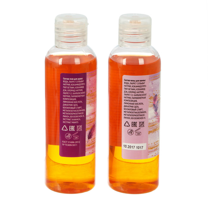 Подарочный набор "Лучшей сестре": гель для душа и пена для ванн с ароматом тропических фруктов, по 150 мл