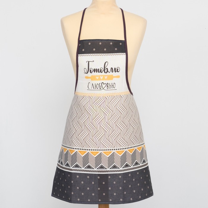 Кухонный набор "Готовлю с любовью" фартук 67 х 61 см, полотенце 63 х 38 см,100 % хл, 162 г/м²
