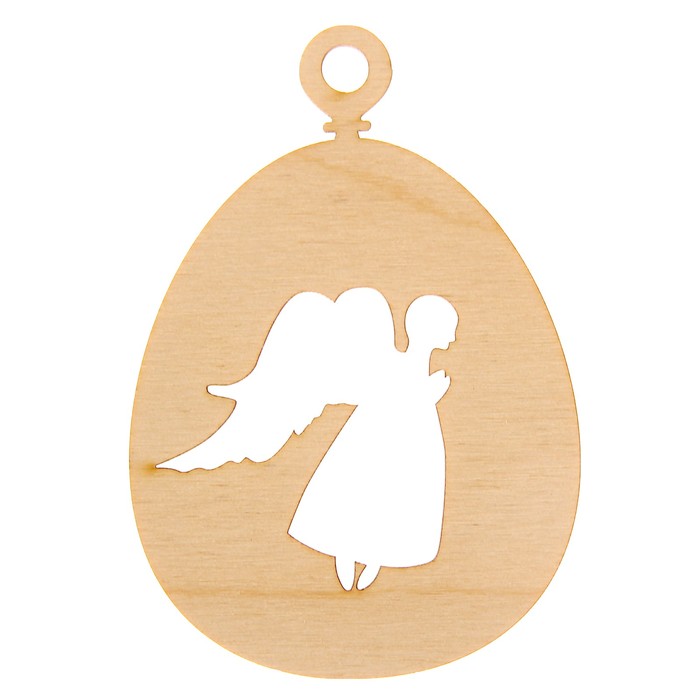 Подвеска для декора "Ангел", фанера 3 мм, 13х7,5 см