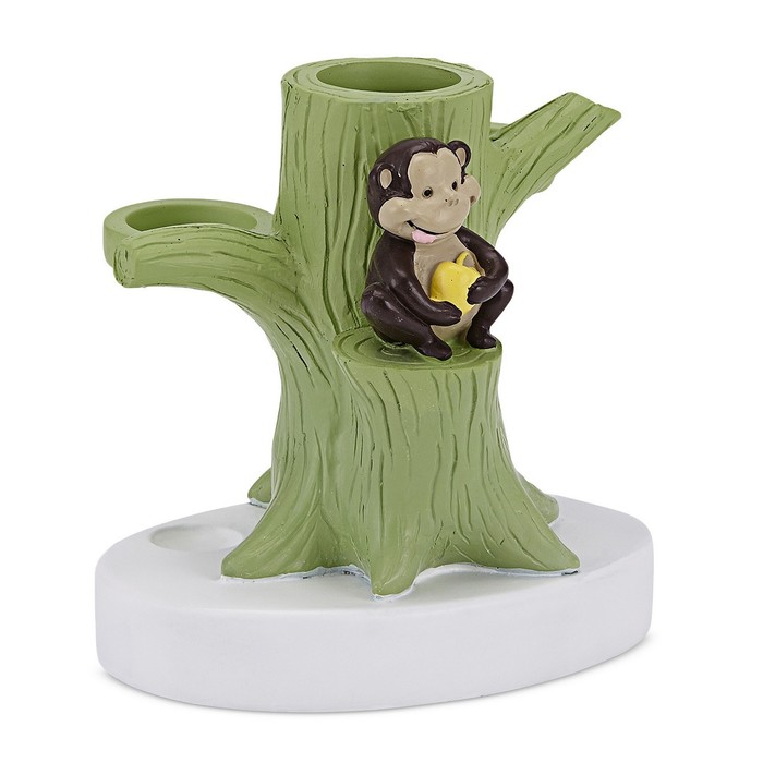 Стакан для зубных щёток Jungle, цвет зеленый/белый