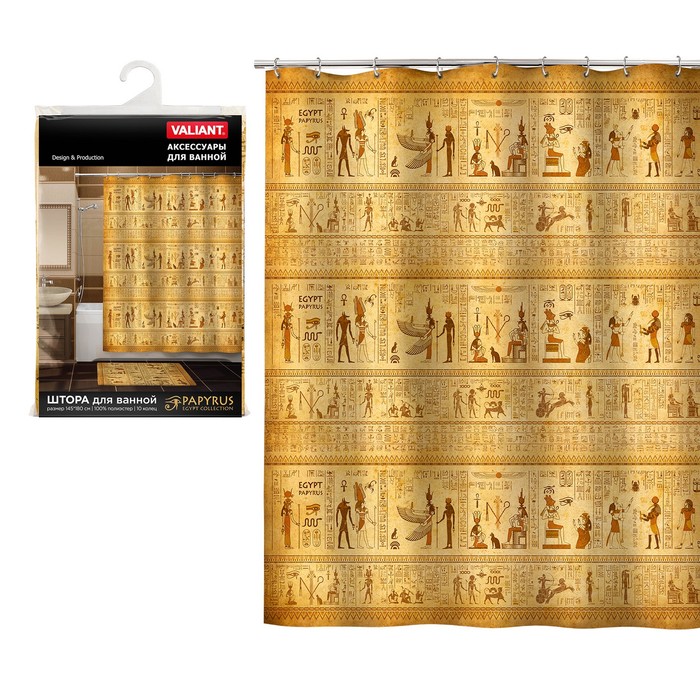 Штора для ванной комнаты 145х180 см papyrus
