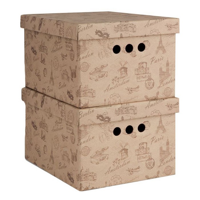 Набор коробов картонных 2 шт 25х33х18,5 см