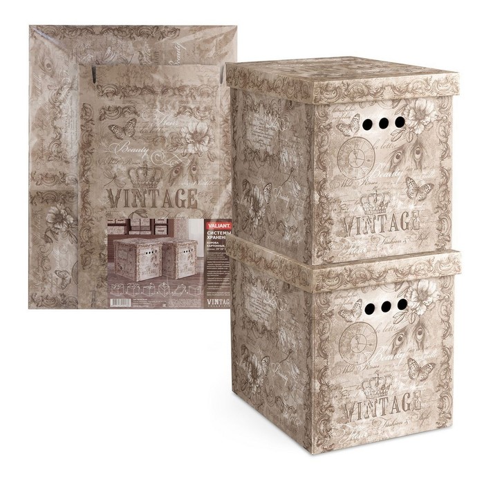 Набор коробов картонных 2 шт 28х38х31,5 см