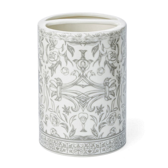 Стакан для зубных щёток Orsay Grey, цвет бело-серый