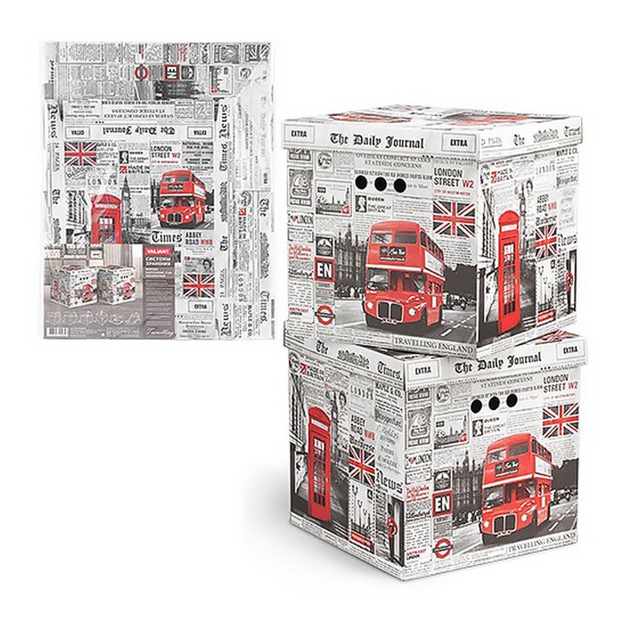Набор коробов картонных 2 шт england 31,5х31,5х31,5 см