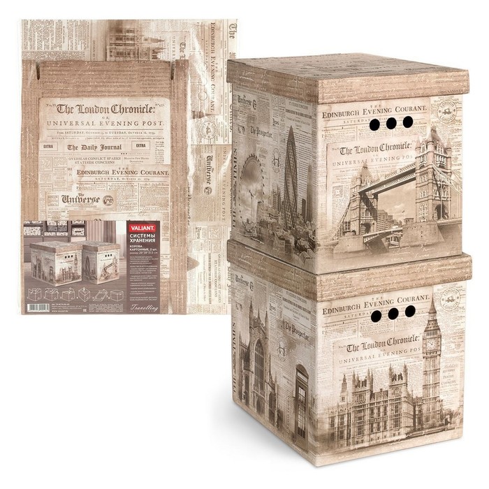 Набор коробов картонных 2 шт england 28х38х31,5 см