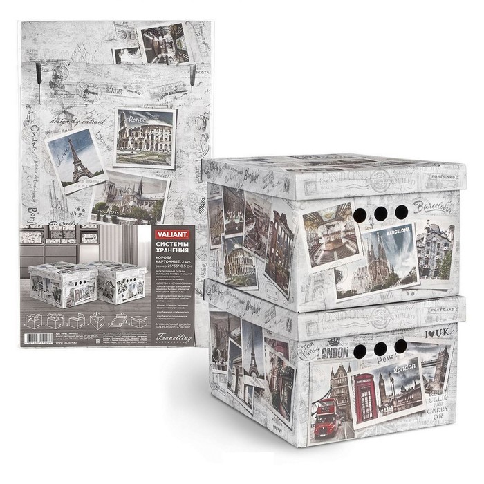 Набор коробов картонных 2 шт photos 25х33х18,5 см