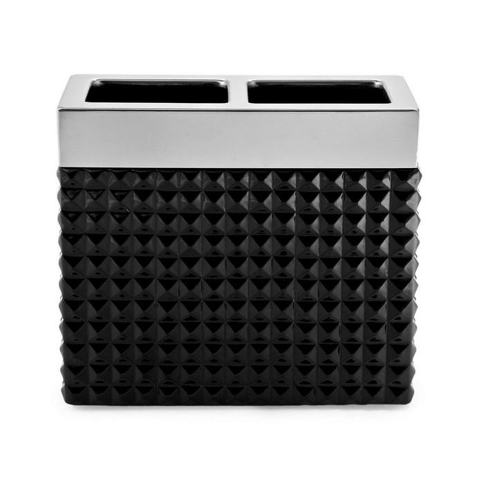 Стакан для зубных щёток Parc East Bricks Black, цвет черный