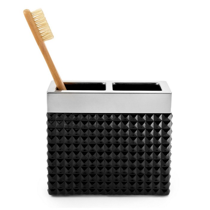 Стакан для зубных щёток Parc East Bricks Black, цвет черный