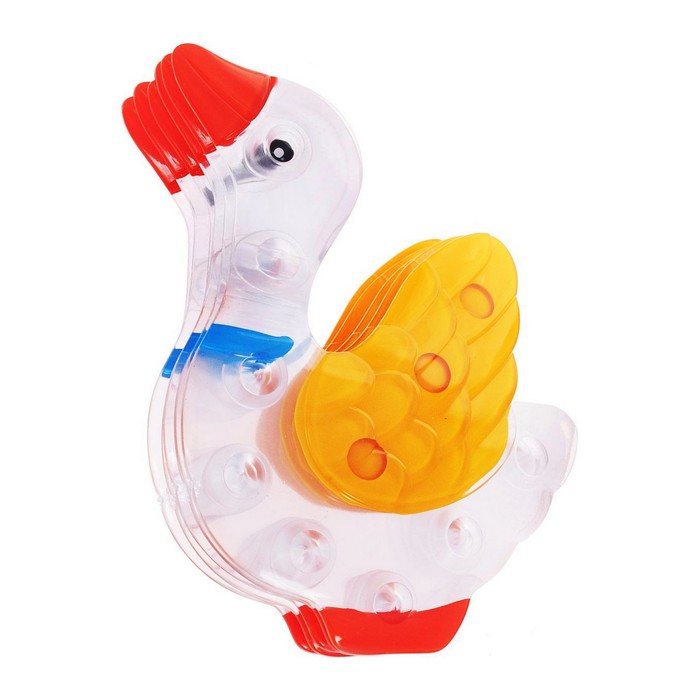 Набор мини-ковриков для ванной 6 шт "Гусь" на присосах, цвет белый